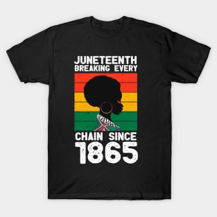 Juneteenth Breaking Every Chain Since 1865 black history month T-Shirt